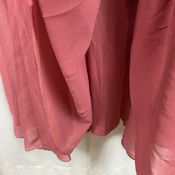 Lulus Sincerely Exquisite Rusty Rose Short Sleeve Tiered Maxi Dress Sz.XS NWT - Picture 14 of 16